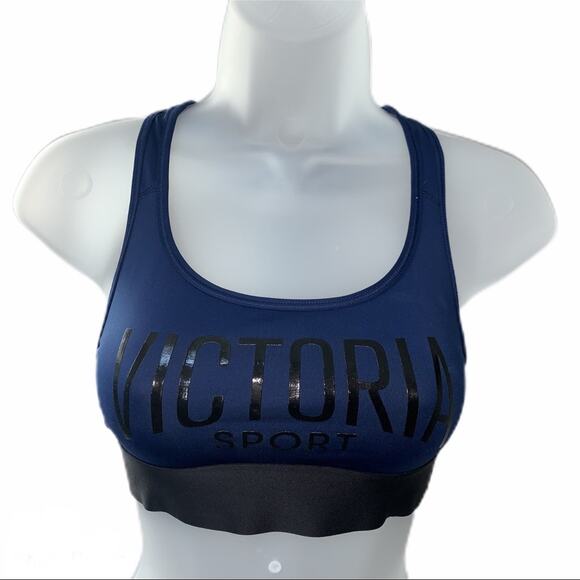 Victoria Secret Purple Black Victoria Sport Sports Bra Women's Size Small - Picture 2 of 8